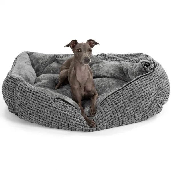 PuppyJoy Peliešok pre psov a mačky MANCHE veľ. M 65x53 cm sivý
