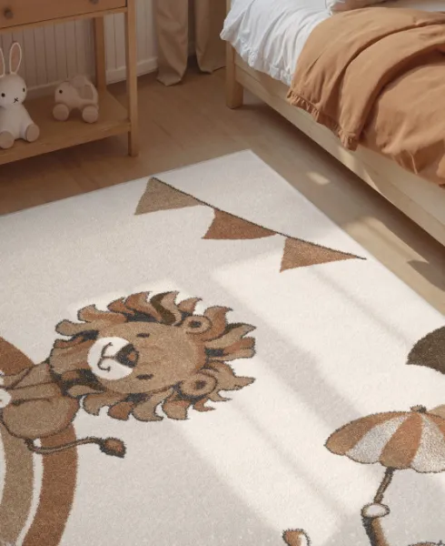 Koberec Villeroy & Boch BOHO KIDS Roar like a Lion Summer Party krémový
