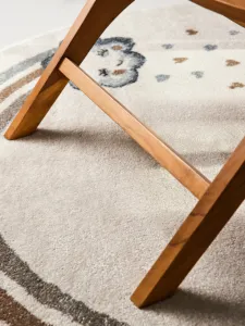 Koberec Villeroy & Boch BOHO KIDS Walk like an Elephant Rainbow krémový kruh