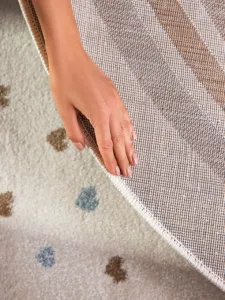 Koberec Villeroy & Boch BOHO KIDS Walk like an Elephant Rainbow krémový kruh