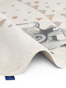 Koberec Villeroy & Boch BOHO KIDS Round Walk like an Elephant Rainy krémový kruh