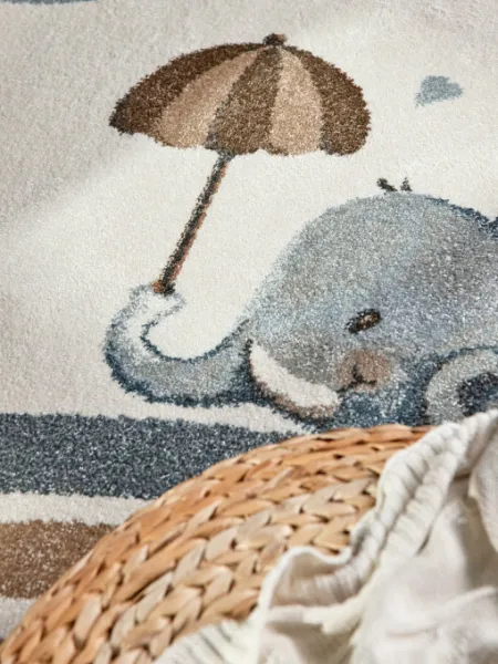 Koberec Villeroy & Boch BOHO KIDS Walk like an Elephant Rainy Party krémový