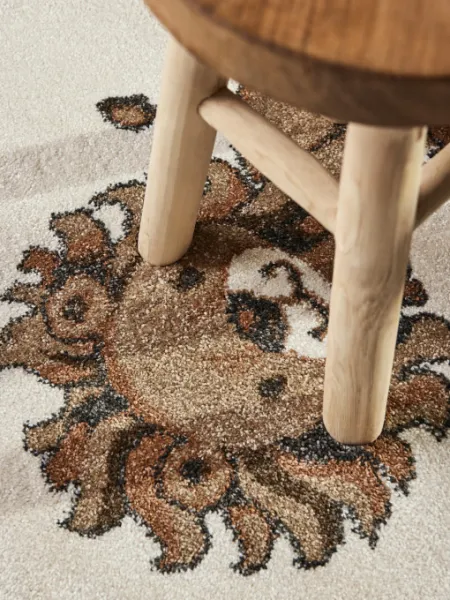 Koberec Villeroy & Boch BOHO KIDS Roar like a Lion krémový kruh