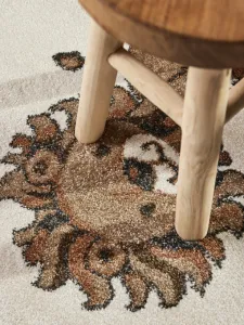 Koberec Villeroy & Boch BOHO KIDS Roar like a Lion krémový kruh