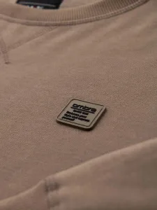 Mikina pre pánov bez kapucne kávová