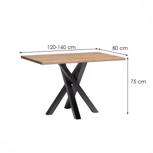 Vivaldi Jedálenský stôl Moderno 120/160 cm dub Artisan