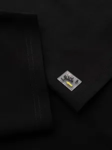 Klasické pánske tričko s krátkym rukávom čierne
