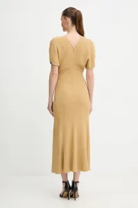 Šaty Victoria Beckham zelená farba, midi, áčkový strih, 1425WDR005227C