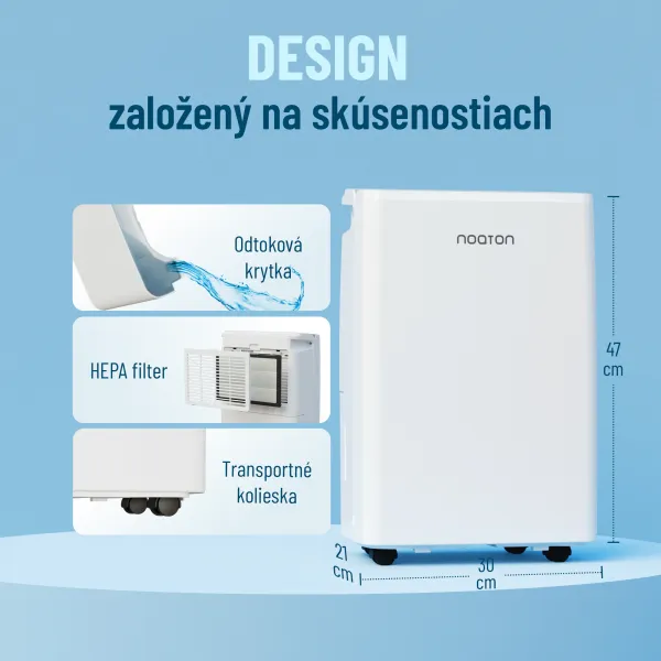 Noaton DF 4115 HEPA WiFi, odvlhčovač vzduchu s čističom