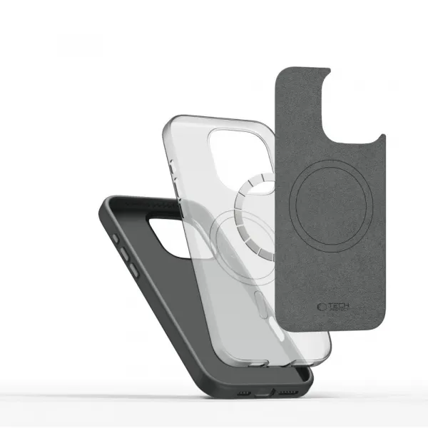 Tech-Protect Silicone Pure MagSafe kryt na iPhone 16 Pro, šedý