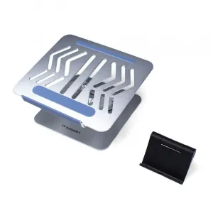 MG Laptop Stand V2 stojan na notebook + stojan na mobil, strieborný (WRS-CPY84SS)