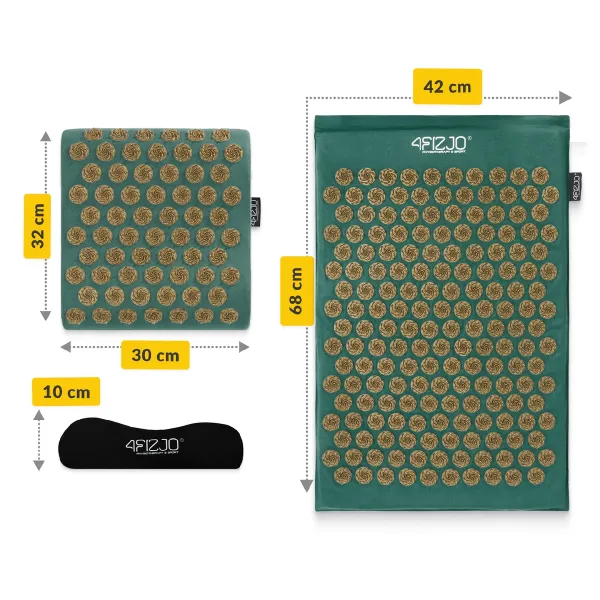 4FIZJO akupresúrny set podložka+vankúš GREEN GOLD
