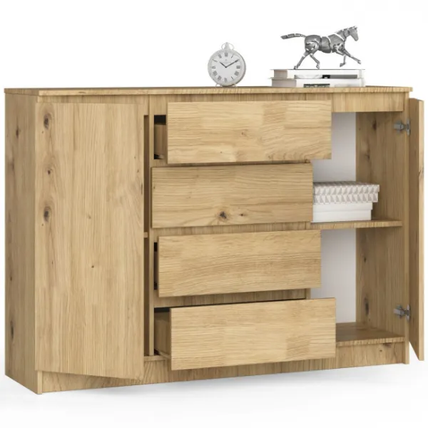 Ak furniture Komoda Inbia K 140 cm dub artisan