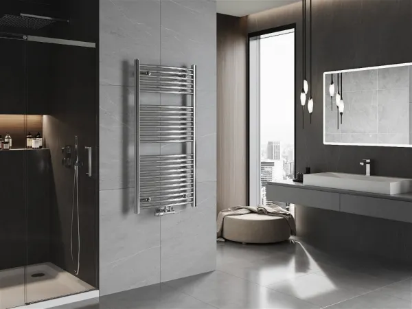 MEXEN - Ares vykurovací rebrík/radiátor 1200 x 600 mm, 490 W, chróm W102-1200-600-00-01