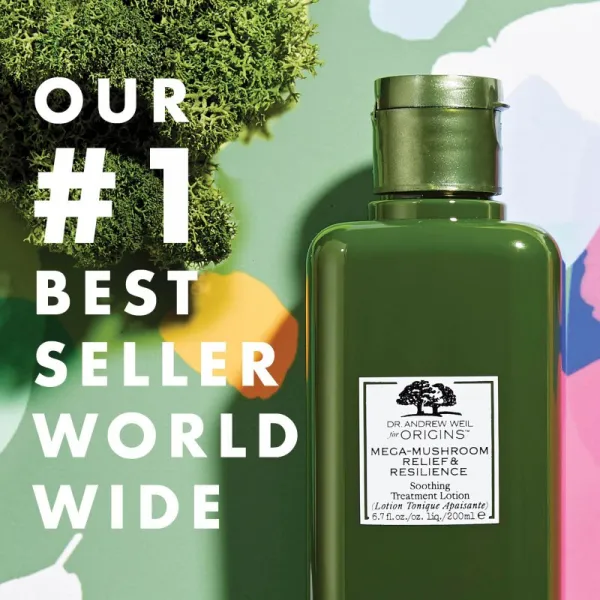 Origins Dr. Andrew Weil for Origins™ Mega-Mushroom Relief & Resilience Soothing Treatment Lotion zjemňujúca a upokojujúca pleťová voda 200 ml
