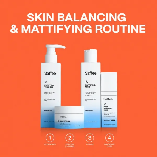 Saffee BalanceDerm Face Scrub pleťový peeling pre mastnú a zmiešanú pleť 50 ml