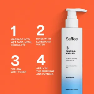 Saffee BalanceDerm Purifying Wash Gel čistiaci gél pre mastnú a zmiešanú pleť 200 ml