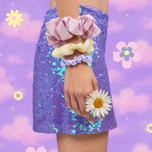 BrushArt Daisy Dreams Satin Scrunchies Set gumičky do vlasov 3 ks