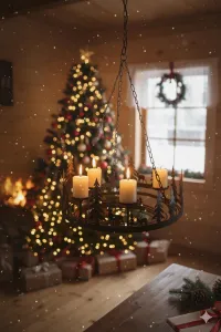 G. Wurm Závěsný kovový adventní věnec