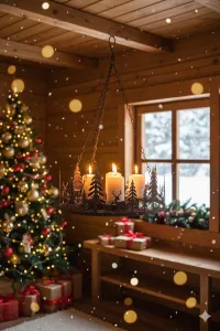 G. Wurm Závěsný kovový adventní věnec
