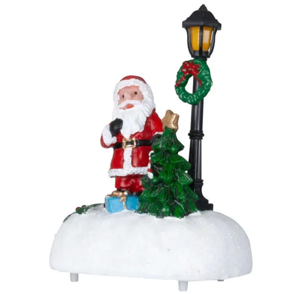 PM Euro-Trading LED Vánoční figurka Santa, stromek