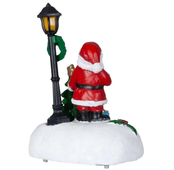 PM Euro-Trading LED Vánoční figurka Santa, stromek