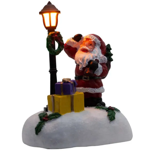 PM Euro-Trading LED Vánoční figurka Santa, dárky