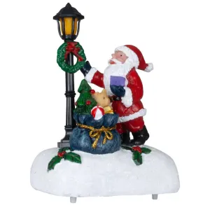PM Euro-Trading LED Vánoční figurka Santa, pytel s dárky