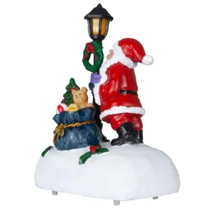 PM Euro-Trading LED Vánoční figurka Santa, pytel s dárky