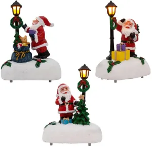 PM Euro-Trading LED Vánoční figurka Santa, pytel s dárky