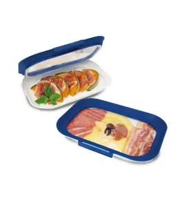 Tác na potraviny s elastickým víkem Livington Flex & Fresh, 2 ks