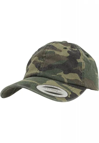 Low Profile Camouflage Camo Washed Cap