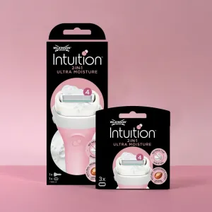 Wilkinson Sword Intuition 2in1 Ultra Moisture Razor holiaci strojček + náhradné hlavice 5 ks