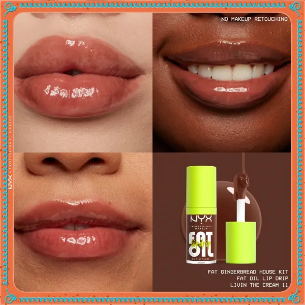 NYX Professional Makeup Gingerbaddie Land Fat Oil sada na pery