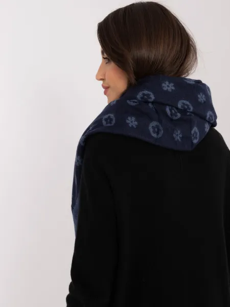 Dark blue women's wool scarf