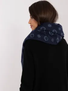 Dark blue women's wool scarf