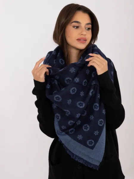 Dark blue women's wool scarf