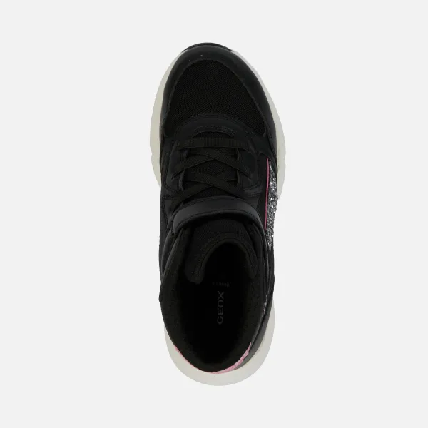Black Girls Geox Loftus Sneakers - Girls