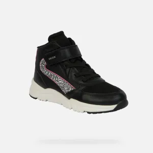 Black Girls Geox Loftus Sneakers - Girls