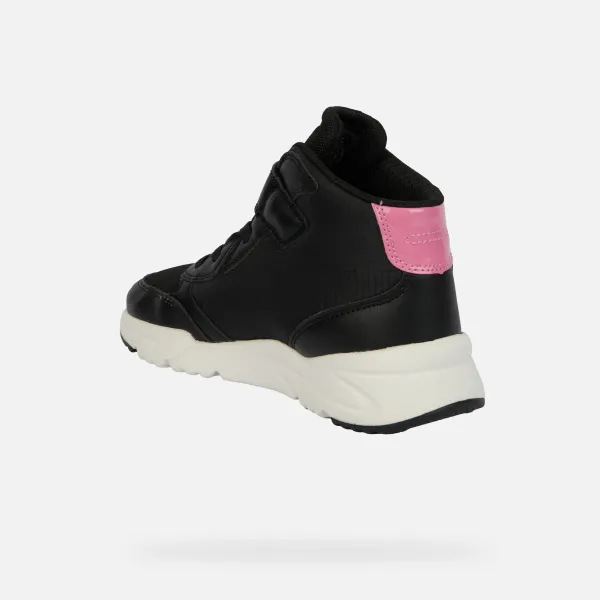 Black Girls Geox Loftus Sneakers - Girls