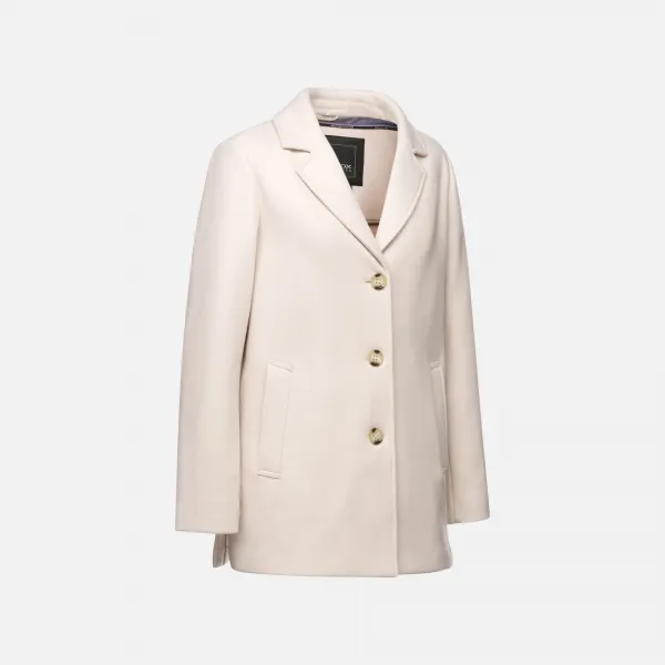 Cream Women's Coat Geox Doralea - Women's