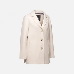 Cream Women's Coat Geox Doralea - Women's