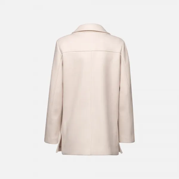 Cream Women's Coat Geox Doralea - Women's