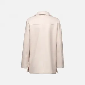 Cream Women's Coat Geox Doralea - Women's