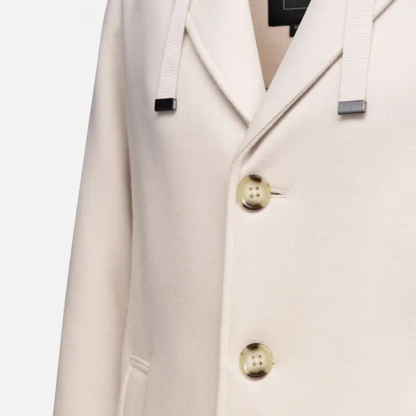 Cream Women's Coat Geox Doralea - Women's