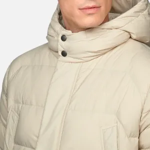 Beige Men's Quilted Jacket Geox Elver - Mens