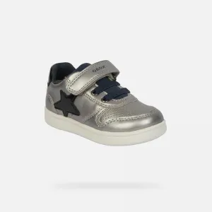 Silver Girls Geox Djrock Sneakers - Girls