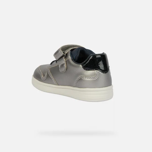 Silver Girls Geox Djrock Sneakers - Girls