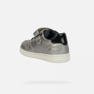 Silver Girls Geox Djrock Sneakers - Girls