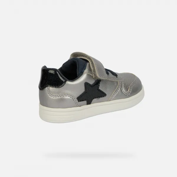 Silver Girls Geox Djrock Sneakers - Girls